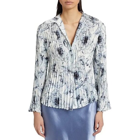 Vince Tops - 💕VINCE💕 Lilly Pleated Blouse ~ Pale Azure Small S NWOT